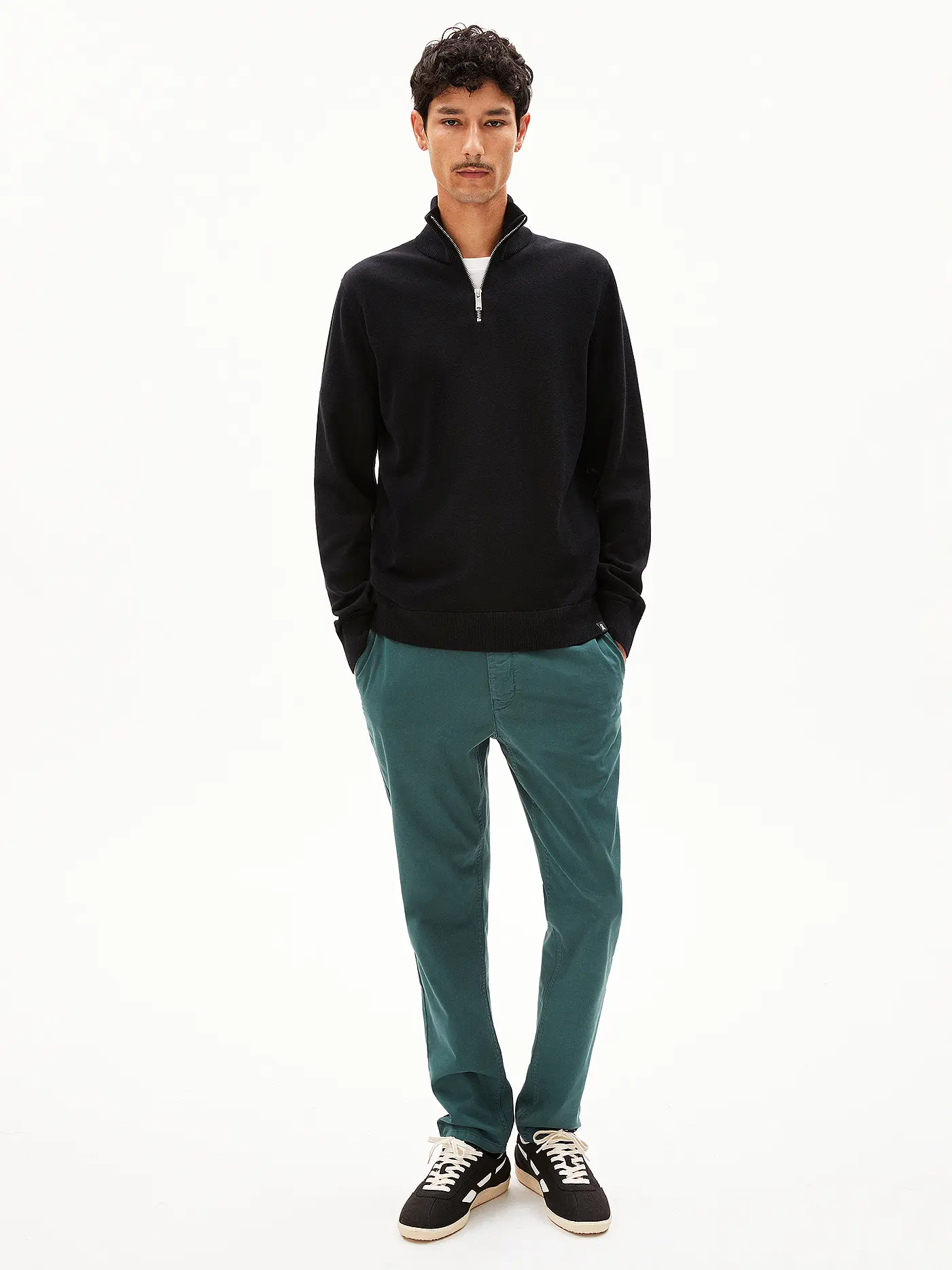 ARMEDANGELS | Troyer Pullover FAABES | schwarz